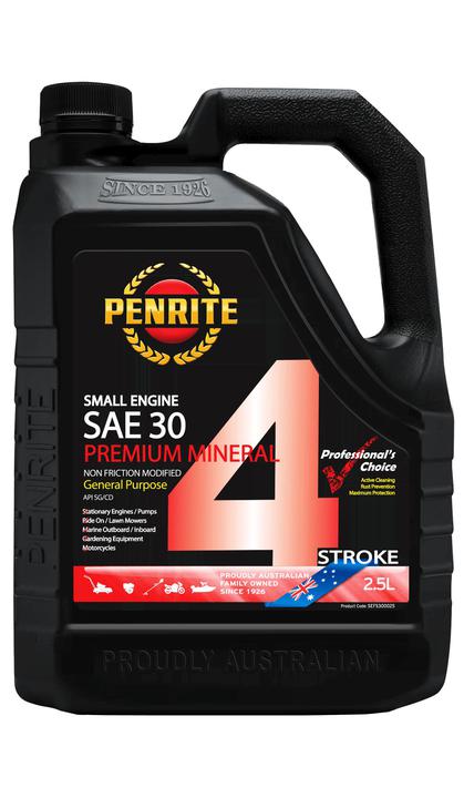 Penrite Small Engine 4 Stroke Oil SAE 30 2.5L