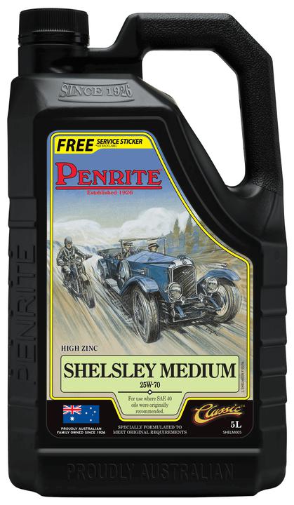Penrite Classic Shelsley Medium 25W-70 Engine Oil 5L SHELM005