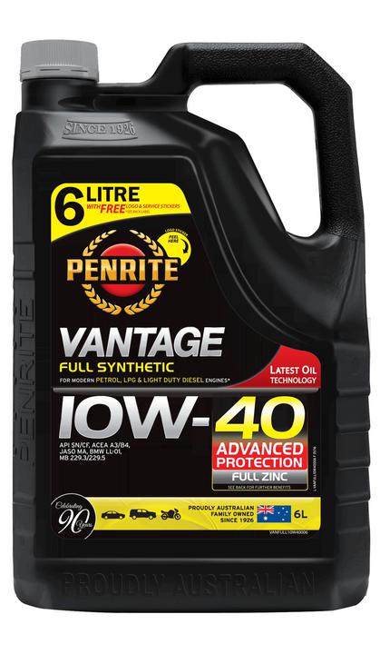 Penrite Vantage Full Synthetic 10W-40 Engine Oil 6L