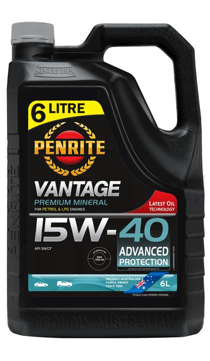 Penrite Vantage Premium Mineral 15W-40 Engine Oil 6L