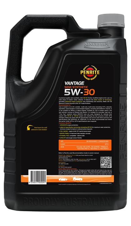 Penrite Vantage Semi Synthetic 5W-30 Engine Oil 6L