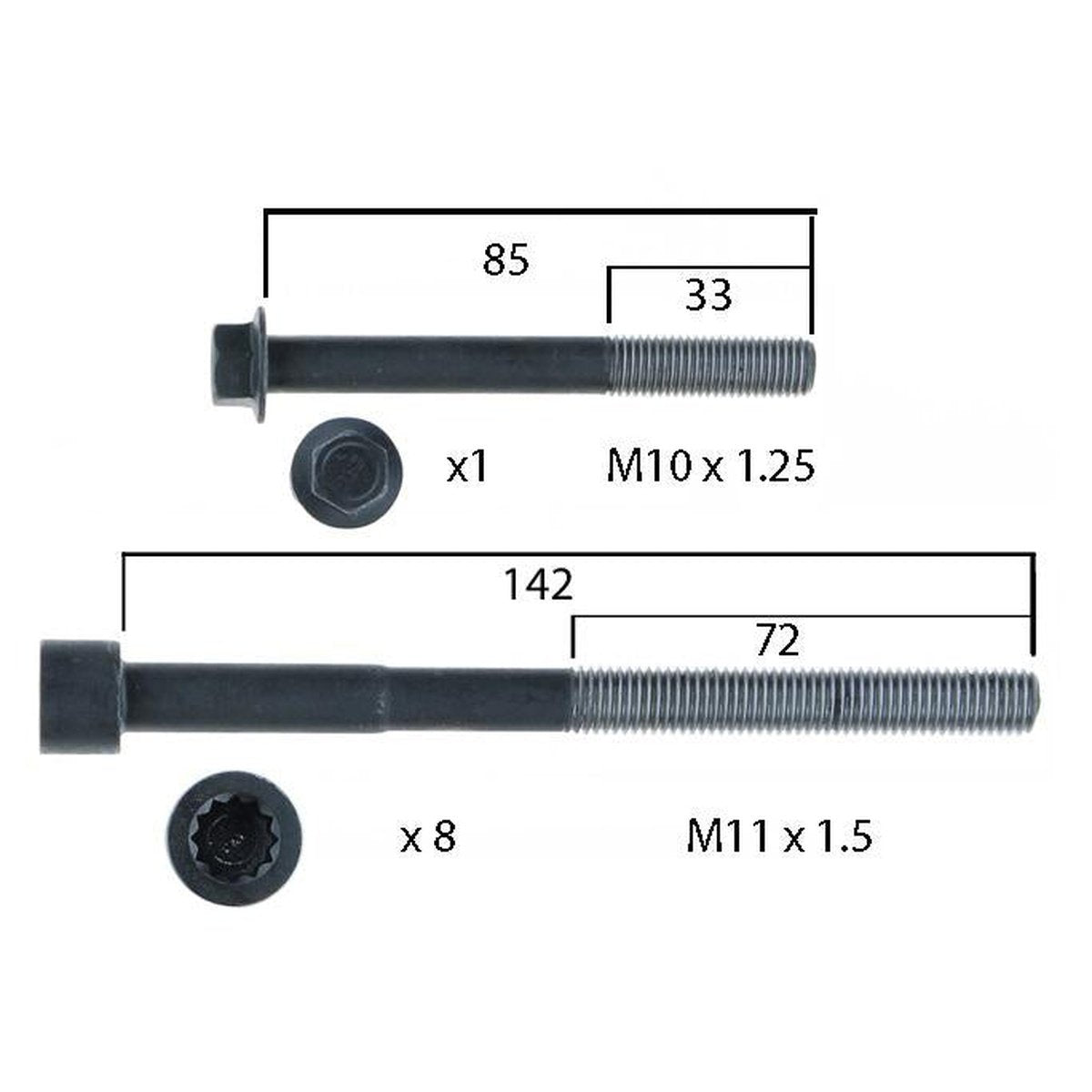 Permaseal Gaskets Cylinder Head Bolt Set HBS171H