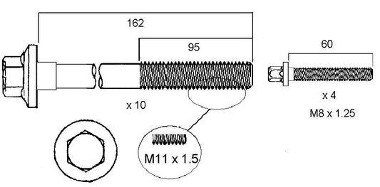 Permaseal Head Bolt Set HBS129