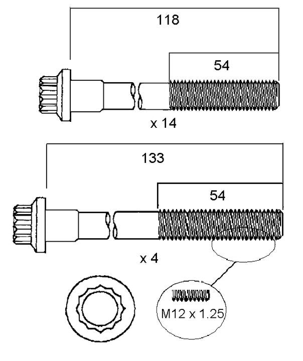 Permaseal Head Bolt Set HBS169