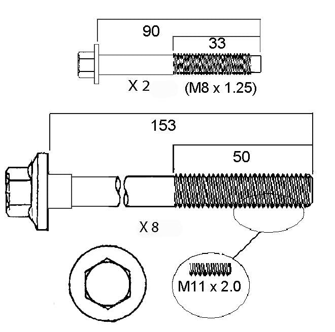 Permaseal Head Bolt Set (2 Required) HBS182H