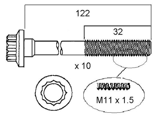 Permaseal Head Bolt Set HBS252