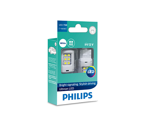 Philips Ultinon LED T20 Wedge Globe 12V White 11065ULWX2