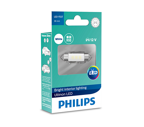 Philips Ultinon LED Festoon 38mm 12V White 11854ULWX1