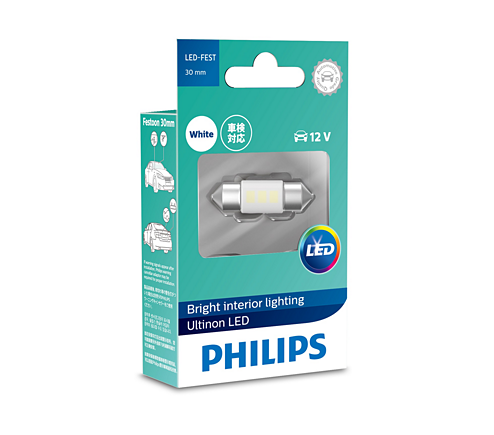 Philips Ultinon LED Festoon 30mm LED 12V White 11860ULWX1