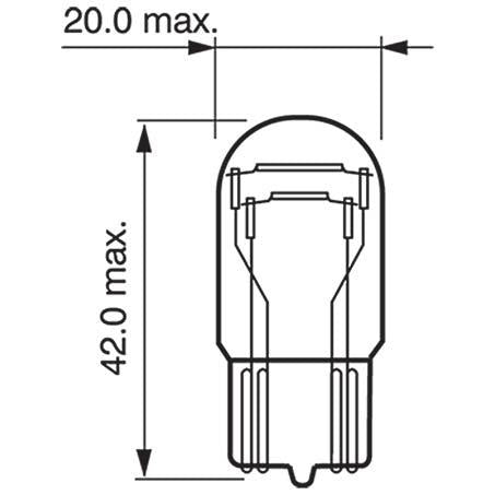 Philips Standard T20 Wedge Globe 12V 21/5W (10Pk) 12066
