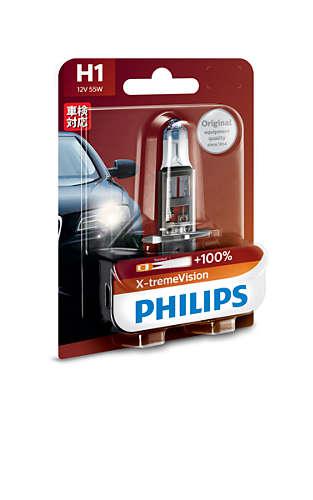 Philips X-treme Vision +100 H1 Globe 12V 55W 12258XVB1
