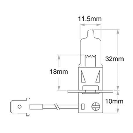 Philips Premium H3 Globe 12V 55W 12336PRB1