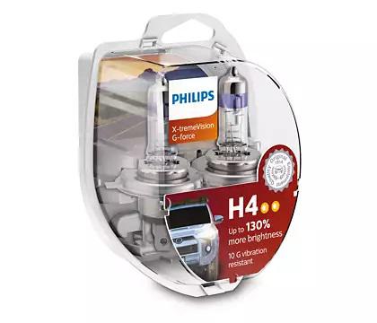 Philips X-treme Vision G-force H4 Globe 12V 60/55W X/V (2Pk) 12342XVGS2