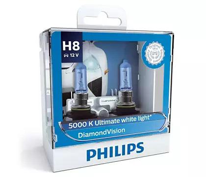 Philips Diamond Vision H8 Globe 12V 35W (2Pk) 12360DVS2