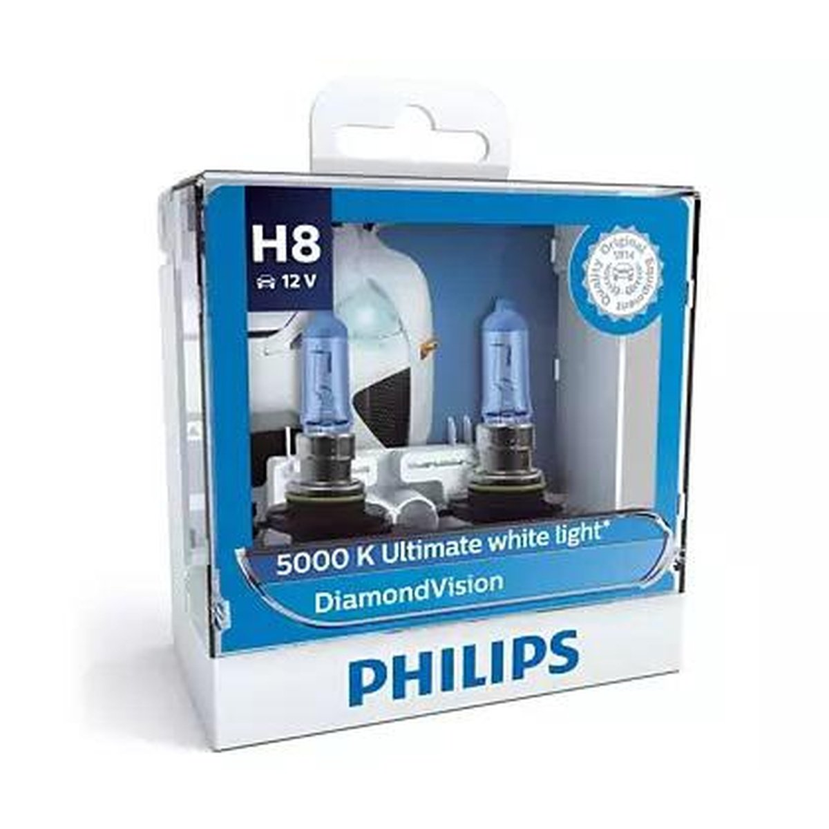 Philips Diamond Vision H8 Globe 12V 35W (2Pk) 12360DVS2
