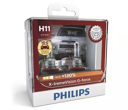 Philips X-treme Vision G-force H11 Globe 12V 55W X/V (2Pk) 12362XVGS2