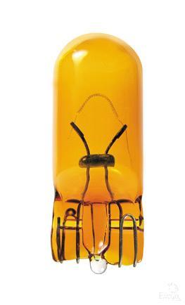 Philips Standard T10 Wedge Globe 12V 5W Amber (10Pk) 12396