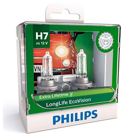 Philips Eco Vision H7 Globe 12V 55W (2Pk) Longlife 12972LLECOS2
