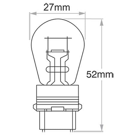 Philips Standard T20 Wedge Globe 12V 27/7W (10Pk) 3157