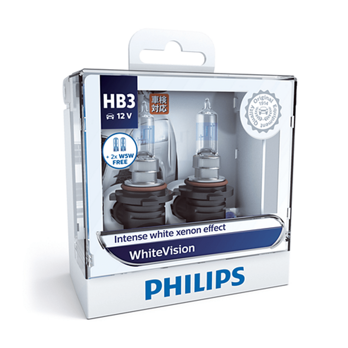 Philips White Vision HB3 Halogen Globe Kit 12.8V 65W (2Pk) 9005WHVSM