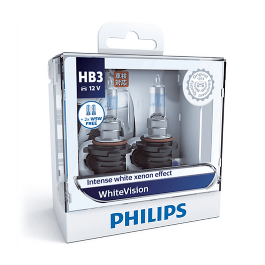 Philips White Vision HB3 Halogen Globe Kit 12.8V 65W (2Pk) 9005WHVSM