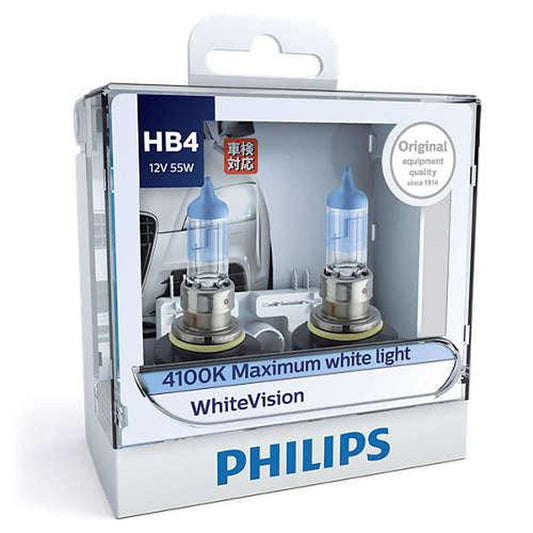 Philips White Vision HB4 Globe 12V 55W (2Pk) 9006WHVS2 9006WHVS2
