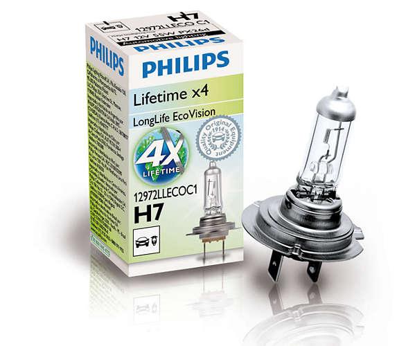 Philips Eco Vision H7 Globe 12V 55W Longlife 12972LLECOC1
