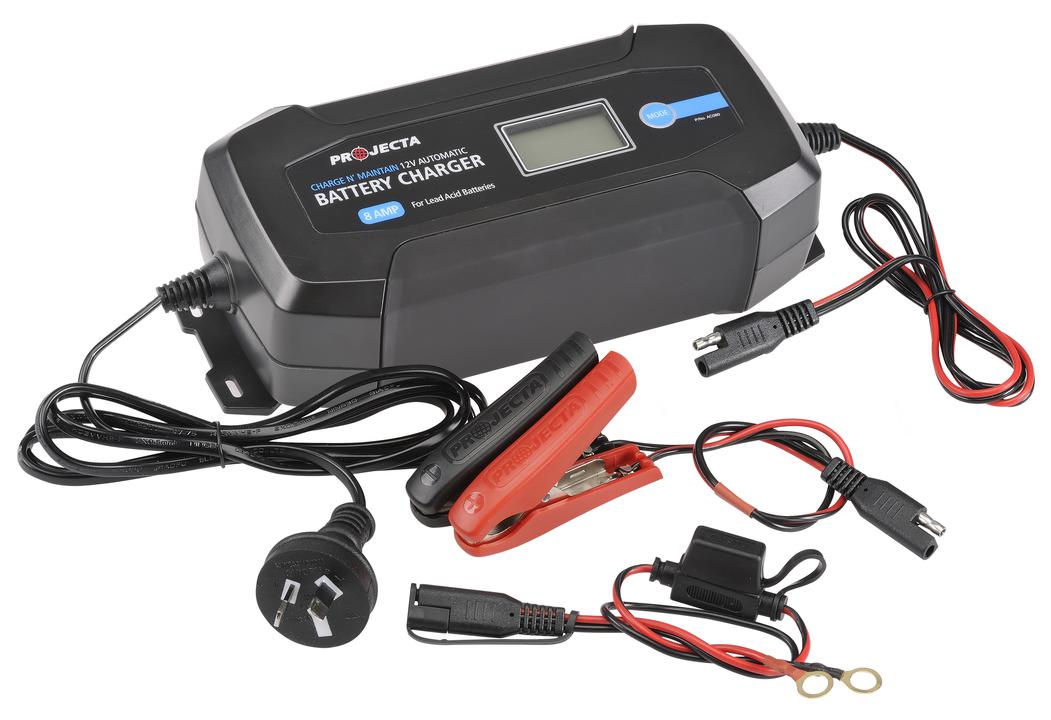 PROJECTA Charge N Maintain 8A 12V Battery Charger 4 Stage Auto