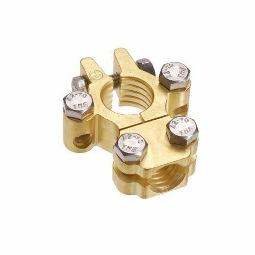 PROJECTA Premium Forged Brass Battery Terminal Heavy Duty Positive Saddle Mount With Dual Auxiliary 10-6B&S BT620H-P1