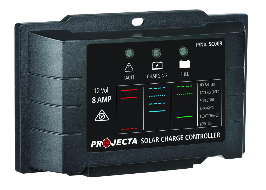 PROJECTA 8A 12V Solar Charge Controller 4 Stage Auto SC008