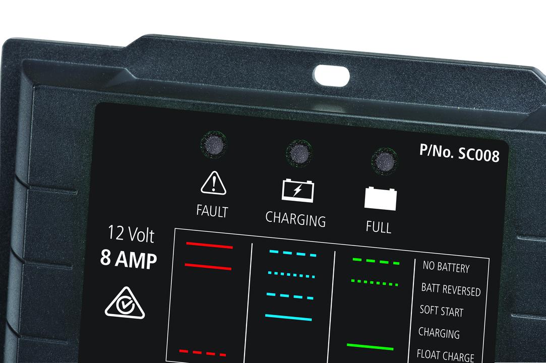PROJECTA 8A 12V Solar Charge Controller 4 Stage Auto SC008