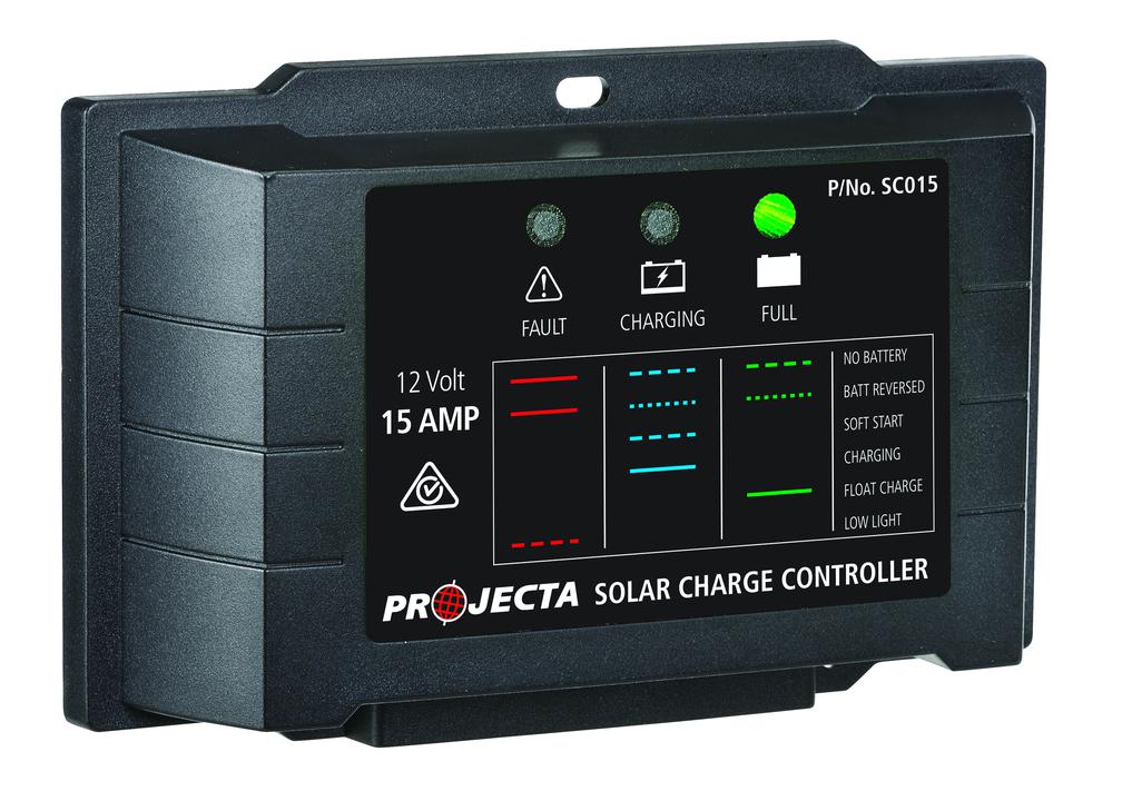PROJECTA 15A 12V Solar Charge Controller 4 Stage Auto SC015