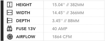 SPAL 14" Curved Blade Electric Fan (Pull Type) PWAC14SK
