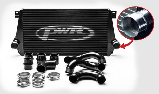 PWR Intercooler Kit 44mm Black fits VW Amarok 2.0 2012-16 PWI63123BK