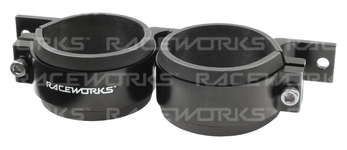 Raceworks Twin Fuel Pump Bracket 60mm Black