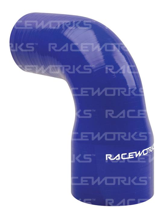 Raceworks Silicone 90 Reducer Elbow 1.75-2.00"" (45-51mm) Blue