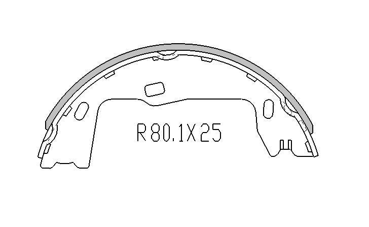 RDA Brake Shoe Set R1669