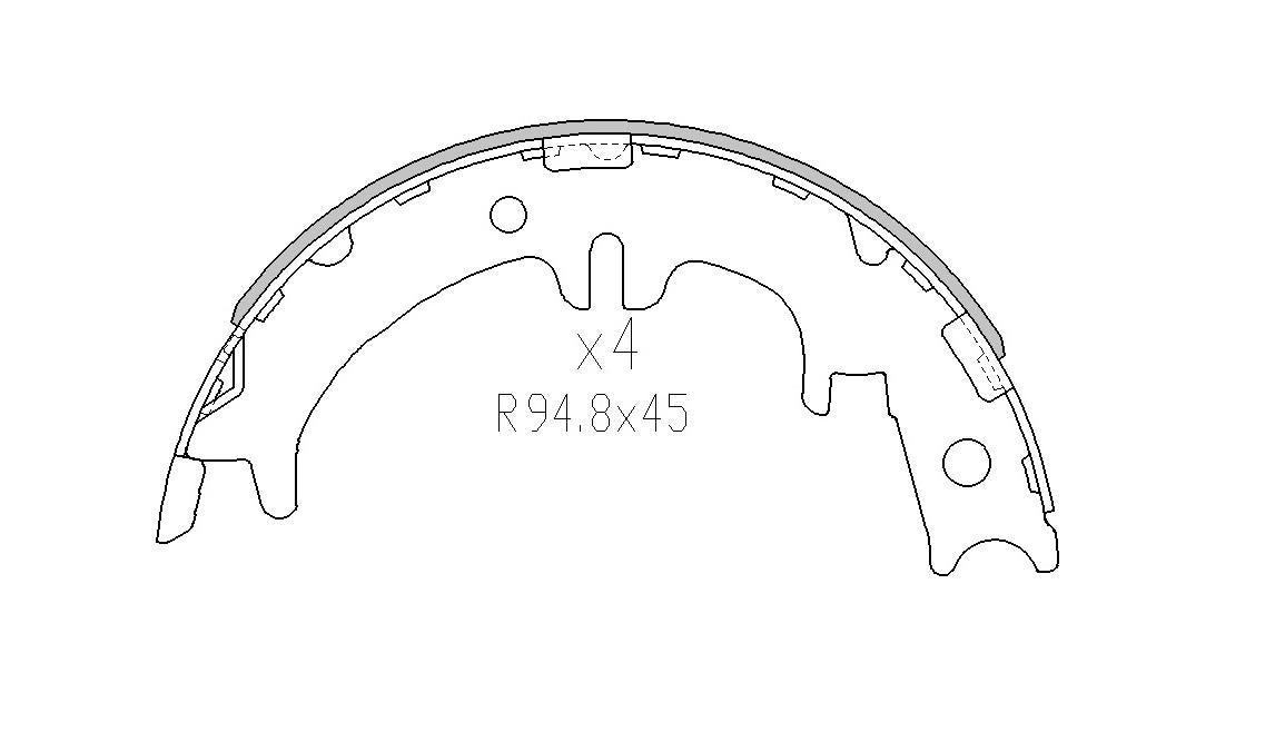 RDA Brake Shoe Set R1794