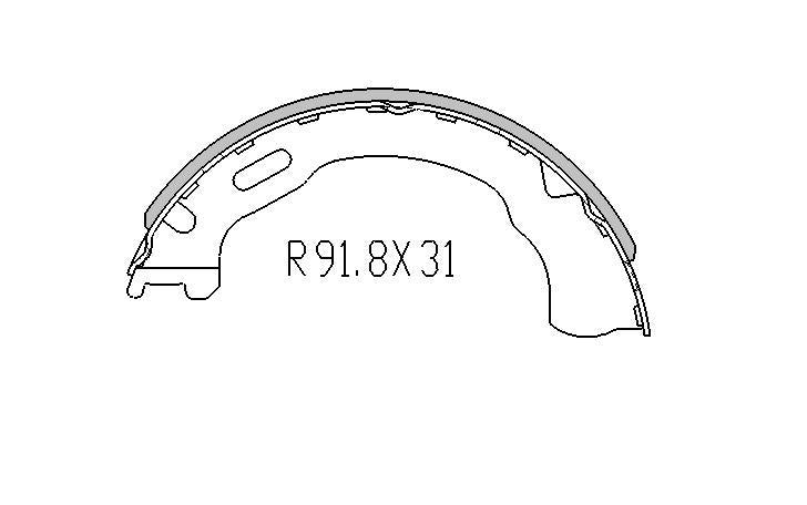 RDA Brake Shoe Set R1868