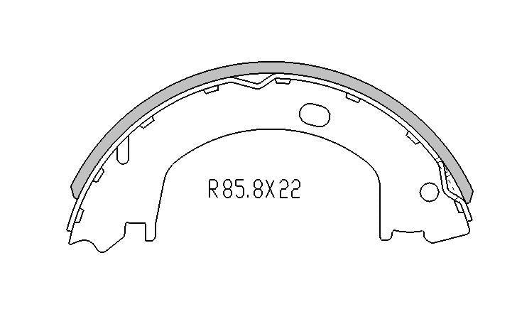 RDA Brake Shoe Set R2020