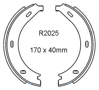 RDA Brake Shoe Set R2025
