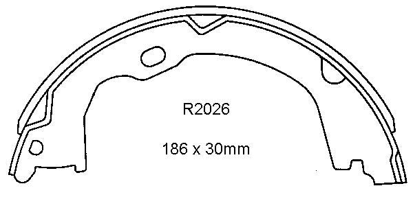 RDA Brake Shoe Set R2026