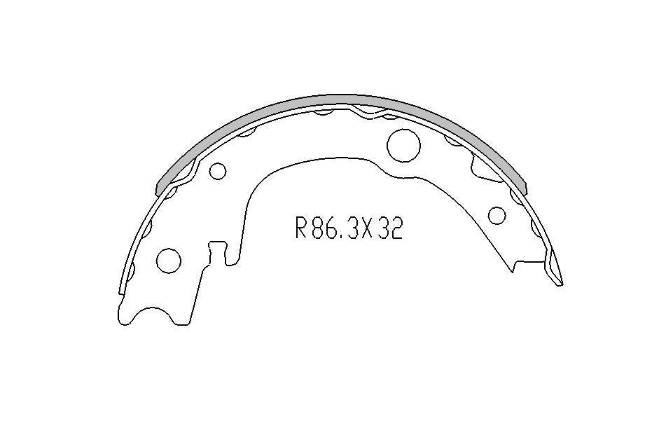 RDA Brake Shoe Set R2032