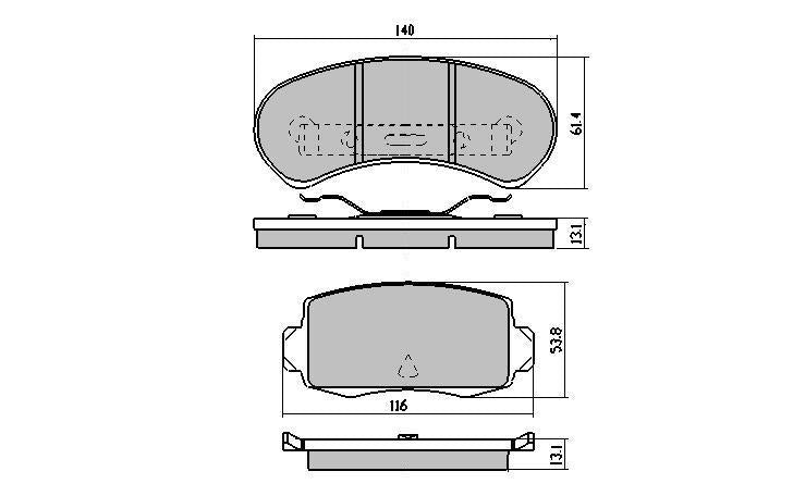 RDA GP Max Brake Pad Set Rear RDB1078