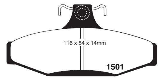 RDA GP Max Brake Pad Set Rear RDB1094