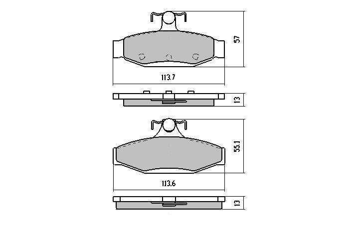 RDA Phantom Ceramic Brake Pad Set Rear RDC1106