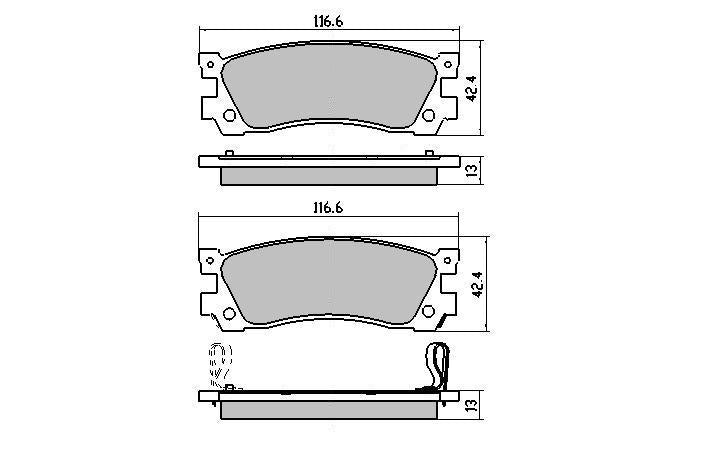 RDA GP Max Brake Pad Set Rear RDB1112