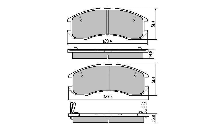 RDA GP Max Brake Pad Set Front RDB1114