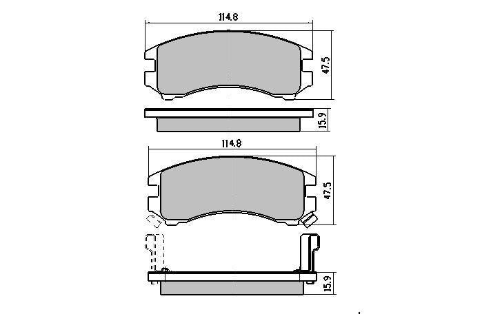 RDA GP Max Brake Pad Set Front RDB1117