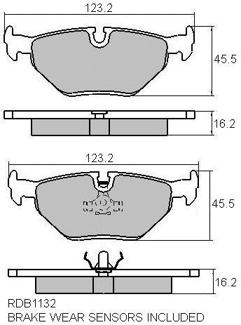 RDA GP Max Brake Pad Set Rear RDB1132